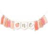 Sweet Peach One Tassel High Chair Banner - Girls 1st Birthday Party Decorations, Boho Sweet Peach Baby Shower Party Supplies, First Birthday Garland