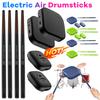 Электрические воздушные барабанные палочки Портативный воздушный барабан с барабанными палочками Электронный виртуальный воздушный барабан Барабанные палочки Педали Подарок для взрослых детей