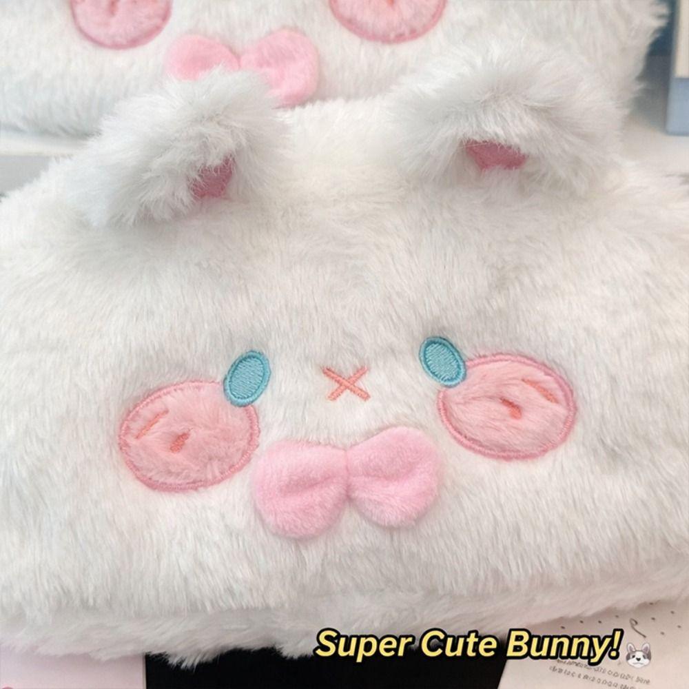 Portable Pencil Case Rabbit Shape Large Capacity Stationery Pouch Stationery Organizer Students
