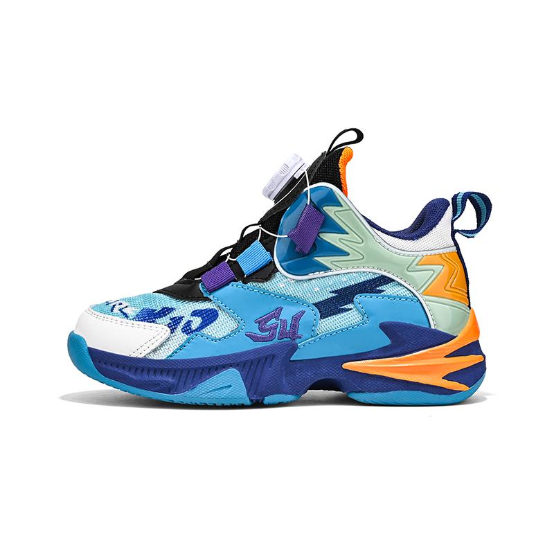 Детская обувь, новые детские баскетбольные кроссовки, нескользящие, амортизирующие, дышащие, кроссовки для студенческого спорта и бега