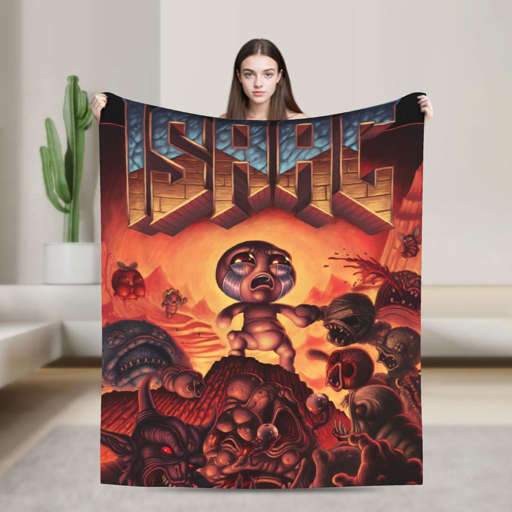 The Binding Of Isaac Warm Soft Blanket Camping Plush Bedding Throws Funny Home Decor Flannel Bedspread Sofa Bed Cover