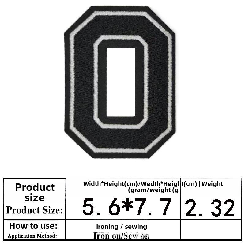 Вышитый алфавит и цифры нашивка на рукаве из джерси