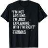 THOMAS Цитата Смешной День Рождения Индивидуальное Имя Идея Инженер Футболка