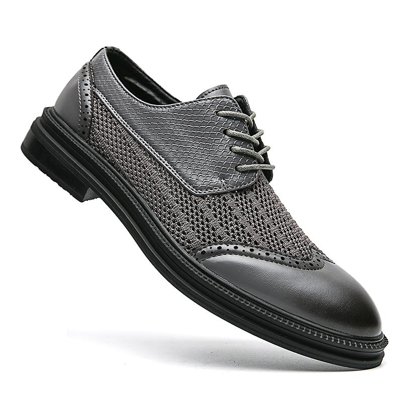 Летние белые полые дышащие туфли-оксфорды на шнуровке, мужские заостренные туфли на толстой подошве, деловые свадебные кожаные туфли, фирменные туфли дерби