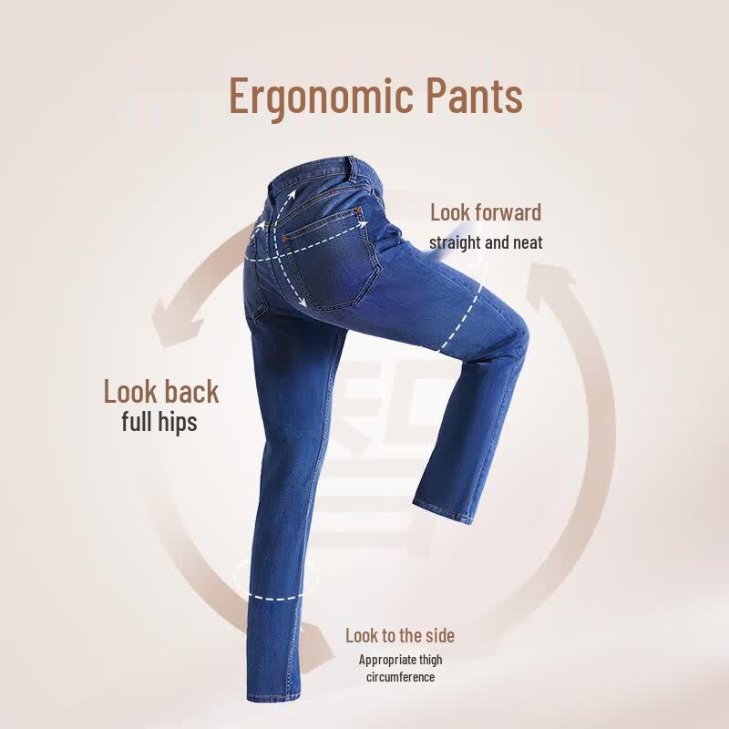 Men's Thickened Fleece Lined Straight Jeans
