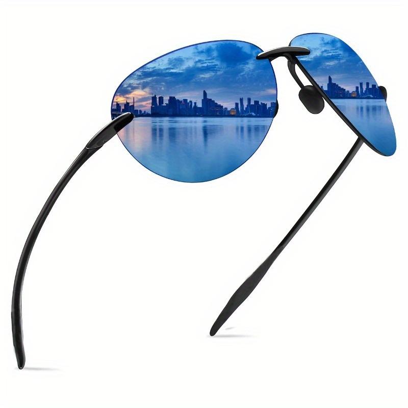 Rimless Polarized Fashion Sunglasses Men Ultralight Pilot Glasses for Women Mirror Frameless Driving Glasses UV400