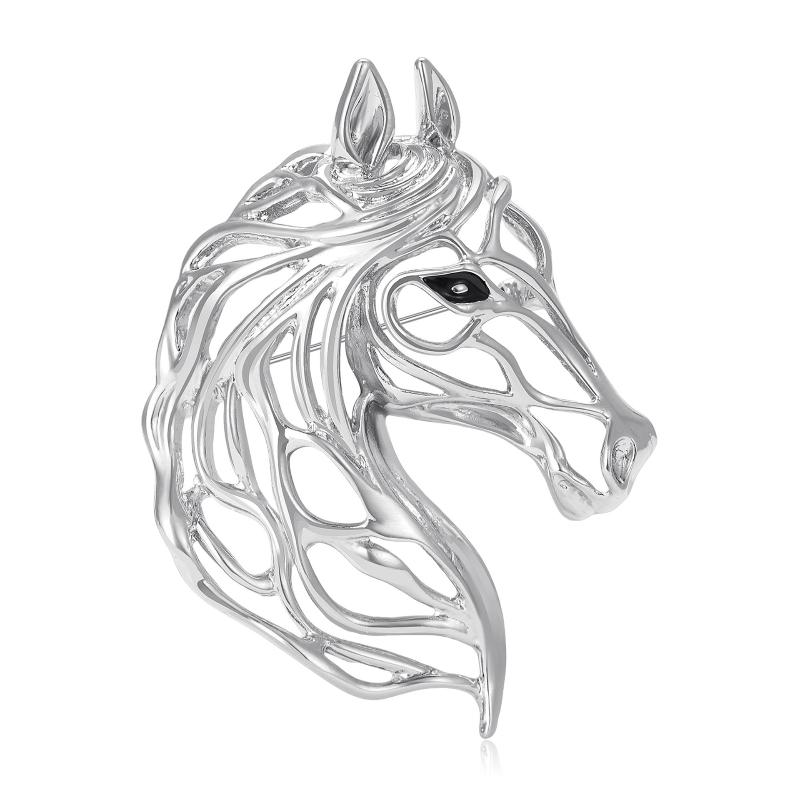 Модные броши из сплава в виде знака зодиака Лошадь для женщин, булавки в виде животных, аксессуары для костюма и пальто, повседневные аксессуары для вечеринок, подарки на Новый год