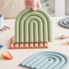 Разноцветные подставки под стаканы в форме облаков, многофункциональные противоскользящие термоизолирующие кухонные коврики, силиконовые подставки под горячее
