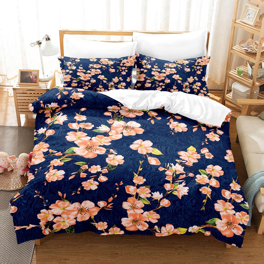 Flower Double Duvet Cover Bedding Set Quilt Case Linens King Queen Full Size 3D Print Pillowcase Single Twin Bed 220x240 200x200