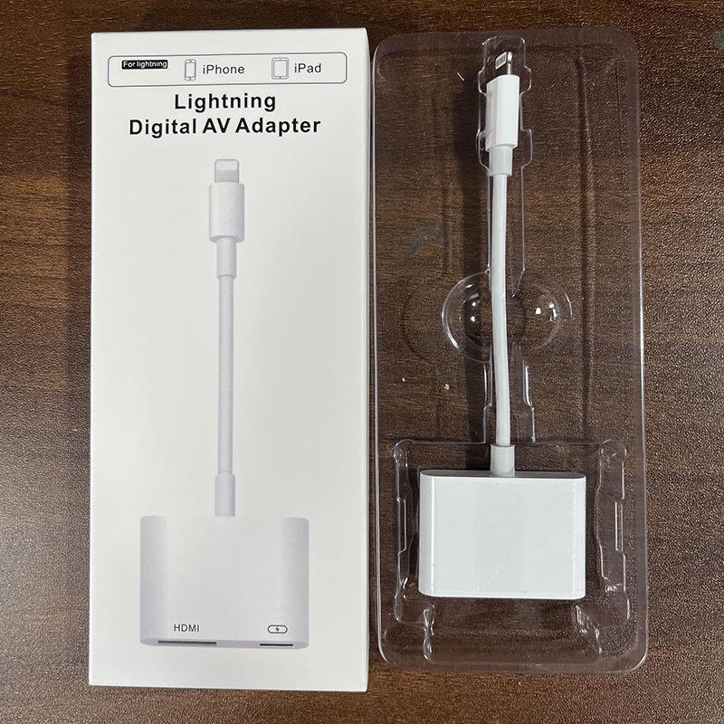 Кабель-адаптер Apple iPhone - HDMI - питание не требуется, Lightning - HDMI высокой четкости