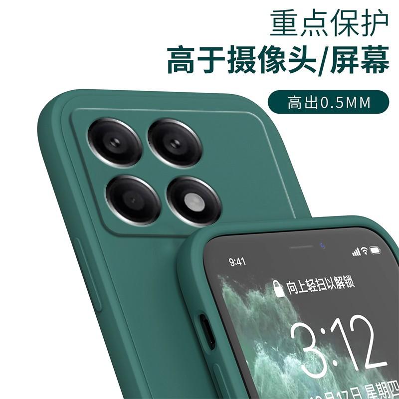 Подходит для Redmi K70PRO чехол для мобильного телефона из жидкого силикона с прямым краем, Redmi K60 полноразмерный защитный чехол, чехол для мобильного телефона K70