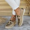 Women Shoes New Leopard Splicing Flat Casual Shoes Brand Slip On Loafers Vulcanized Shoes Walking Single Sneakers Women