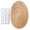 Natural Handwoven Straw Pad Jute Braided Area Rug Round Raffia Rug for Yoga Fitness Outdoor Rest Kitchen Decors
