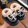 2024 Girls' Cotton Winter Shoes: Warm, Thick Indoor & Outdoor Slippers for Toddlers and Kids
