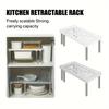 Retractable Storage Rack Kitchen Seasoning Bottle Storage Rack Cabinet Double Layer Countertop Drain Cup Storage Rack
