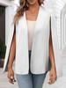 Womens Open Front Cape Blazer Split Sleeve Elegant Office Work Coat