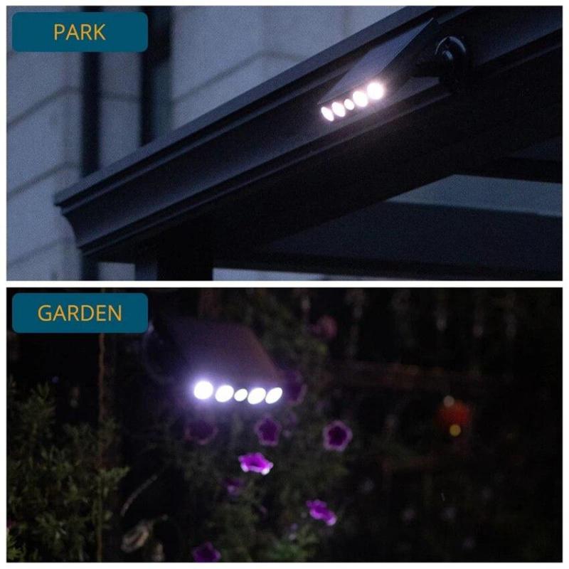 4LED Solar Outdoor Motion Sensor Waterproof Garden Rotatable LED Light Solar Spotlight Garden Path Street Lighting Simulation Monitoring Light
