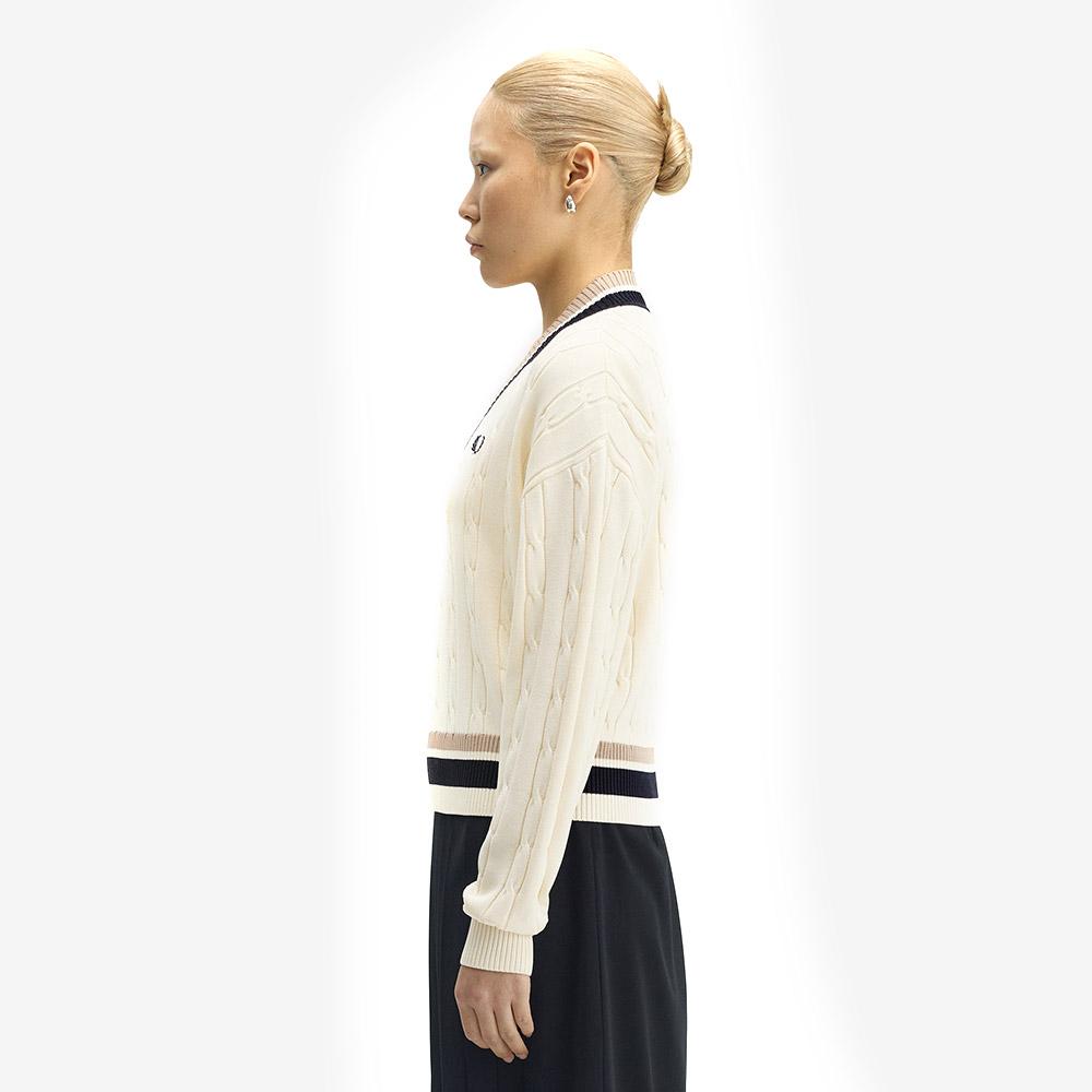 FRED PERRY [Womens] Bold Tip Cable Knit - Ecru Afpf2531102-560