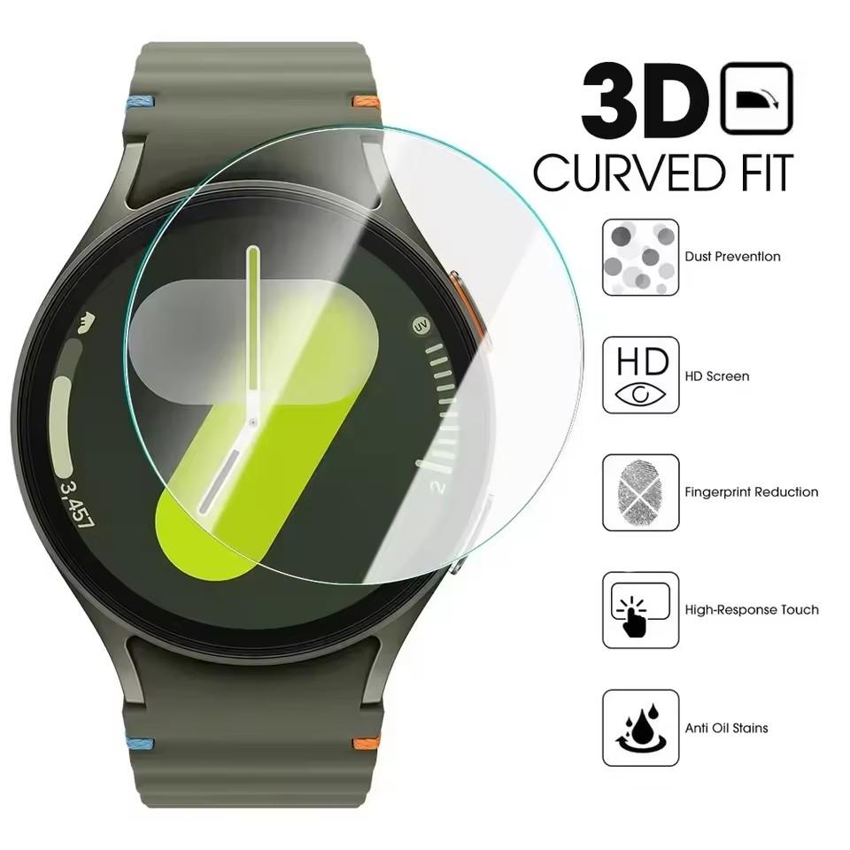 5/1Pcs Easy To Install Tempered Glass Screen Protector for Samsung Galaxy Watch 7 40mm 44mm Protective Film for Watch7Ultra 47mm