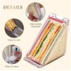 Triangle Sandwich Containers Cake Slice Boxes Cake Holders Plastic Cake Holder Boxes Reusable Sandwich Bags Wedding Party Supply