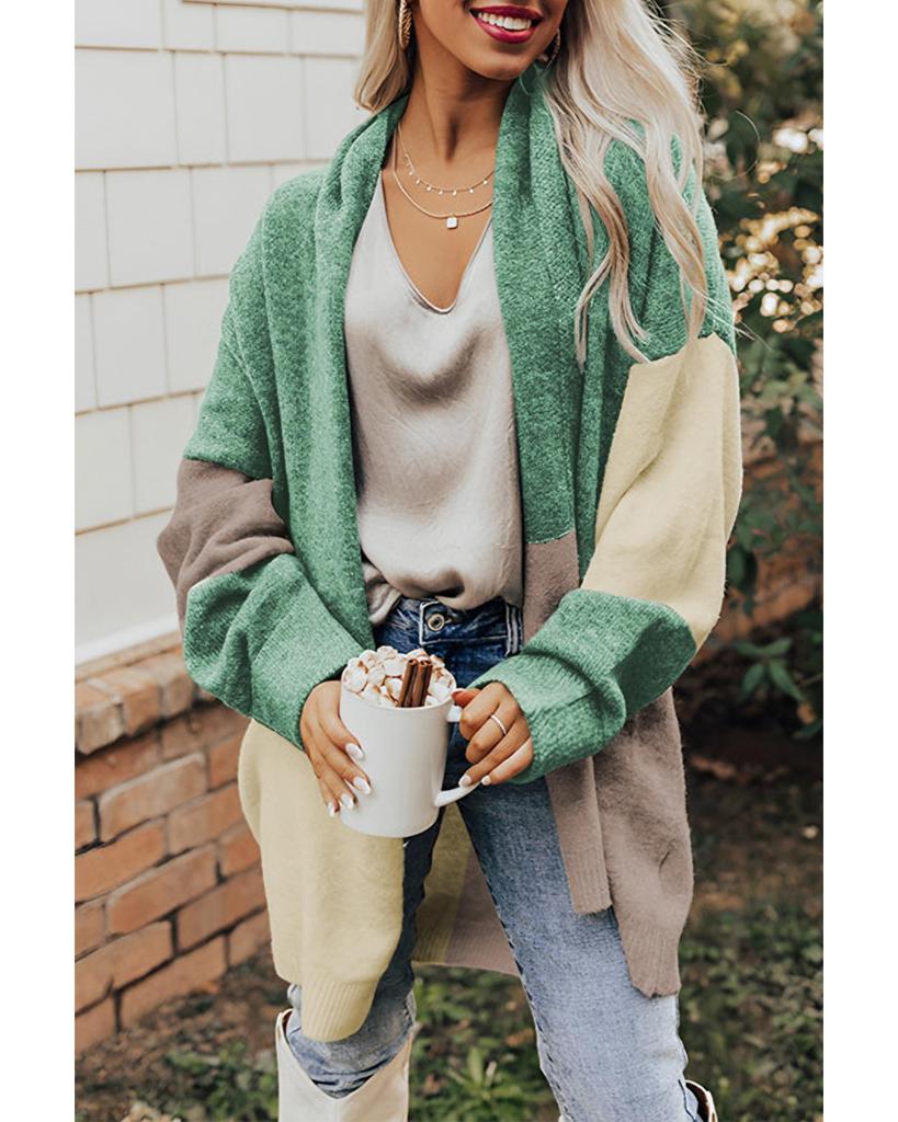 Azura Exchange Кардиган свободного кроя с драпировкой и открытым передом