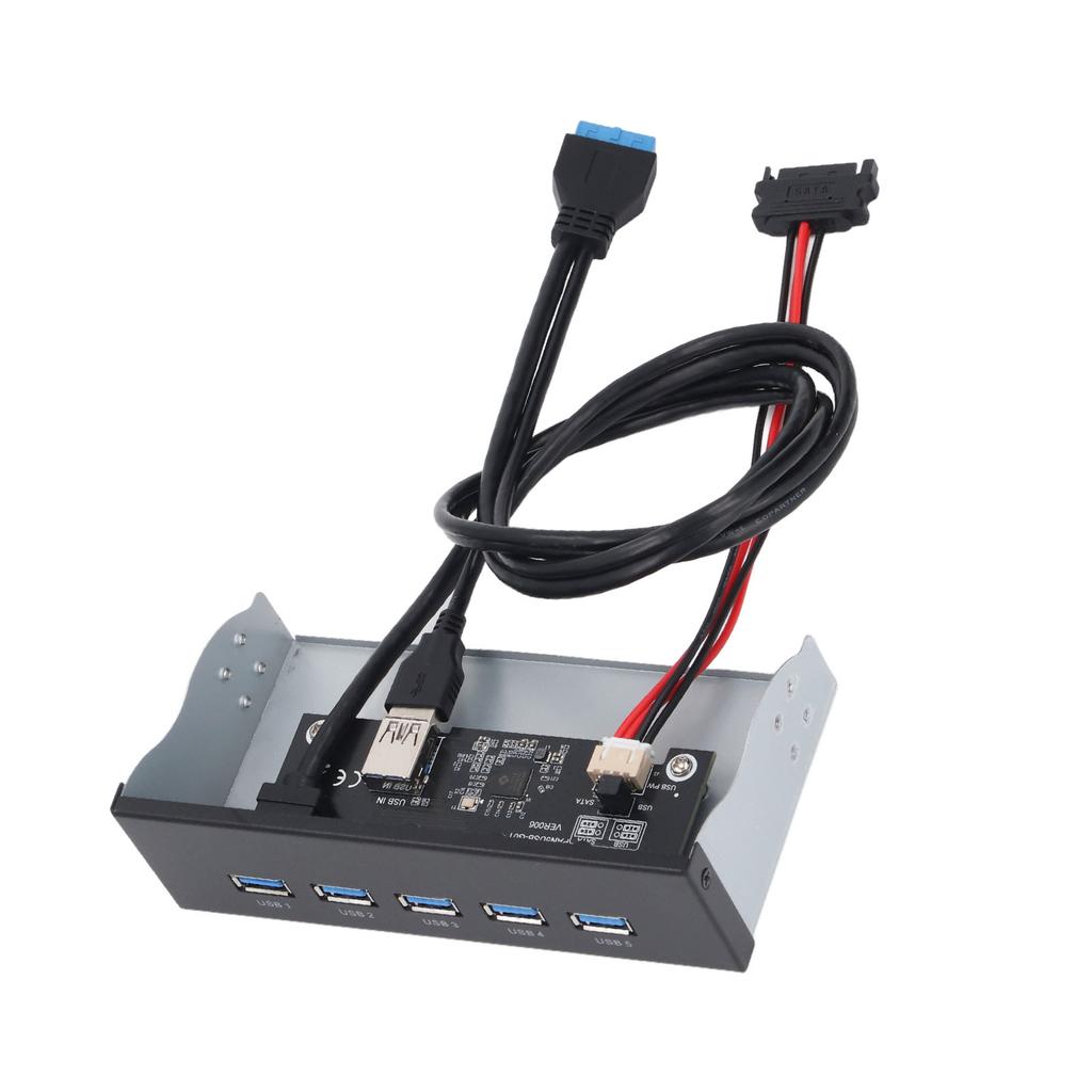 Front Panel USB Hub 5xUSB3.2 GEN1 19 Pin 5.25 Inch Optical Drive Front Panel for WIN7 8 10 2003 for OS X for LINUX