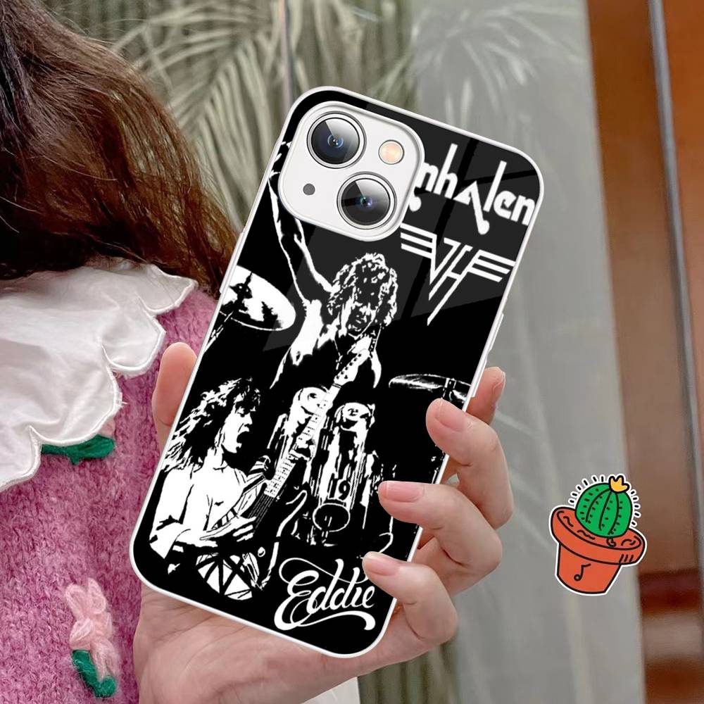 E-Эдди В-Ван Х-Хейлен Закаленное Стекло Для iphone 14 13 12 11 Pro Mini XS MAX 14Plus X XS XR Чехол
