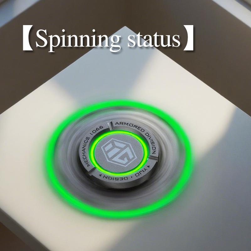 Светящийся металлический фиджет-спиннер - Ручной гироскоп-спиннер для взрослых, Снятие стресса, Бесшумная EDC-игрушка, Помощь при СДВГ и тревожности, Крутой подарок