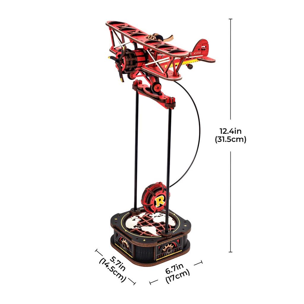 Gravity Swing Model Building Kit 3D Wooden Puzzle Kit Sky Captain Kit Ocean Fisher Kit Best Gifts for Adults Teens