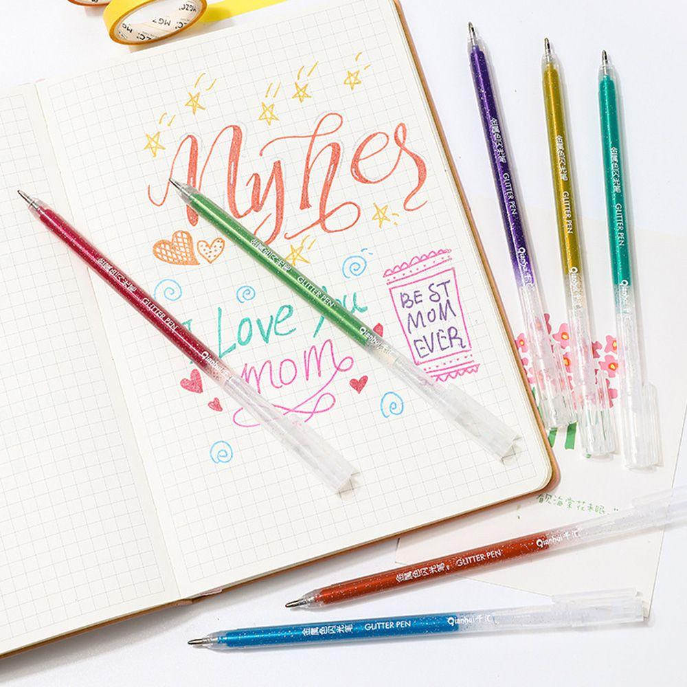 1,0 мм Милые инструменты для рисования Канцелярские товары Гелевая ручка с блестками Флеш-маркер Ручка-хайлайтер с изменяющимся цветом