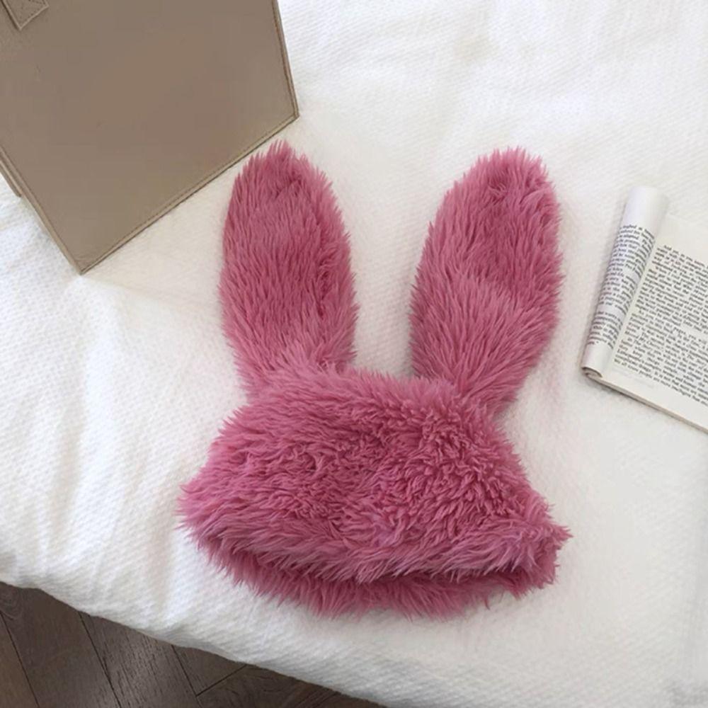 Rabbit Bunny Ears Warmer Photo Props Beanies Cap Long Rabbit Ears Hat Girls Beanie Winter Hat