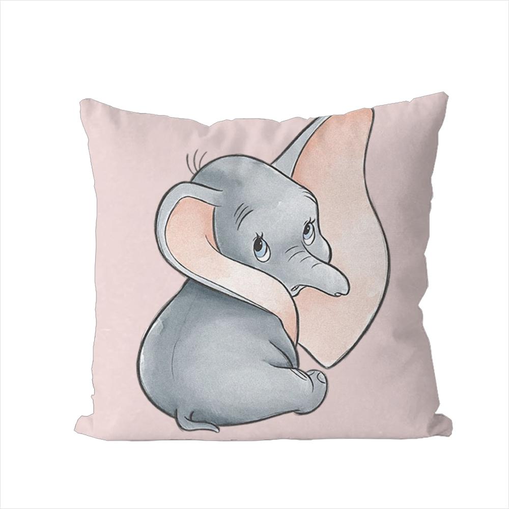 DDumbo Pillow Case For Car Sofa Decorative Home Doublesided Print Plush Square Throw Pillow Cushion Cover
