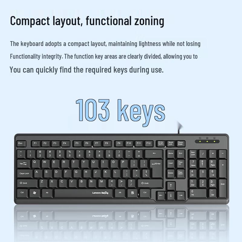 Lenovo TL11 Wired Keyboard and Mouse Combo