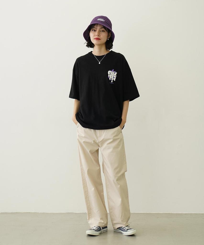 Milkfed Casual MELT LOGO WIDE BLACK Women's S/S TEE,