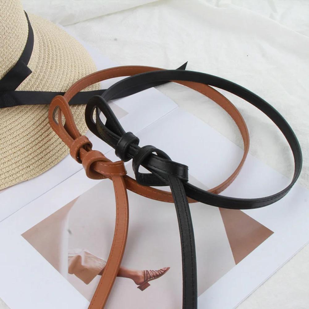 Пояс-узел из ПУ кожи, без отверстий, поясной ремень, аксессуары для пальто, женский