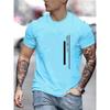 Мужская летняя повседневная свободная футболка из полиэстера больших размеров с 3D-принтом и круглым вырезом с короткими рукавами
