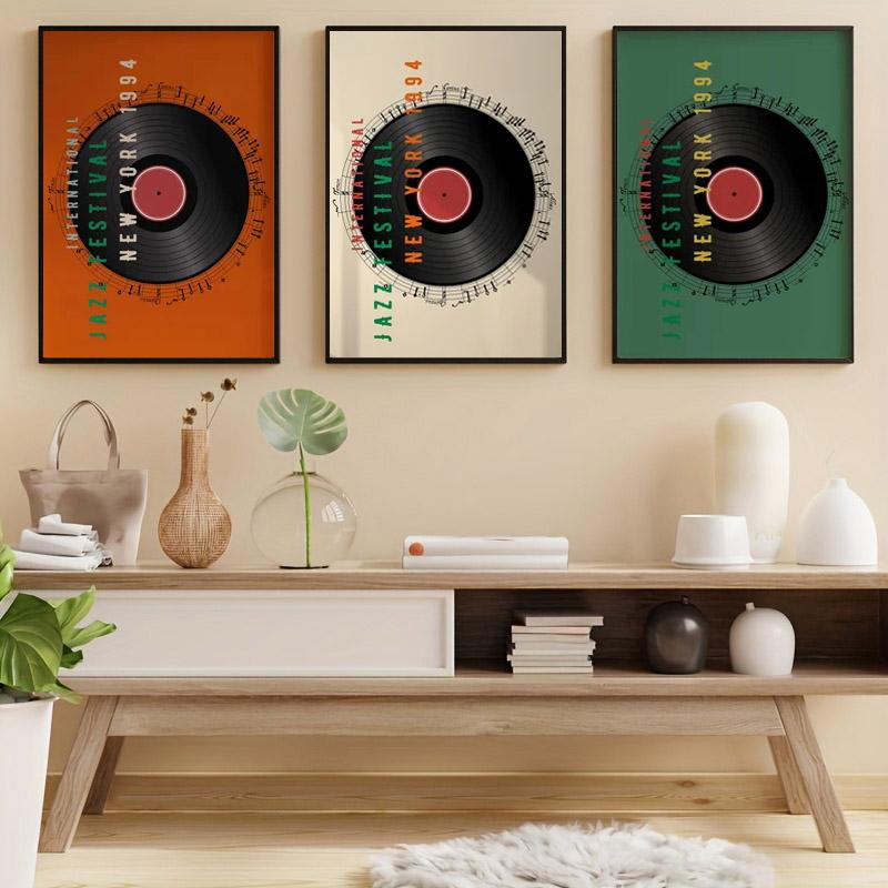 1pc Vintage Jazz Music Art Poster, Mid-Century Modern Canvas Painting Wall Decor, Music Lover Gift, Living Room Bedroom Decor