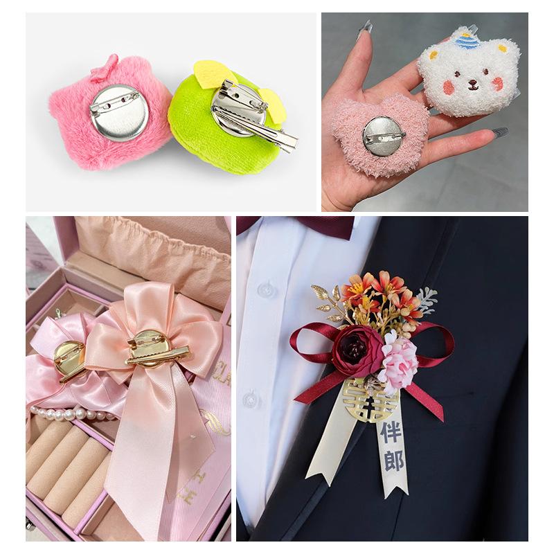 Brand Handmade DIY Metal Brooch Tray Round Disc Pin Buckle Pin Different Size for Choice