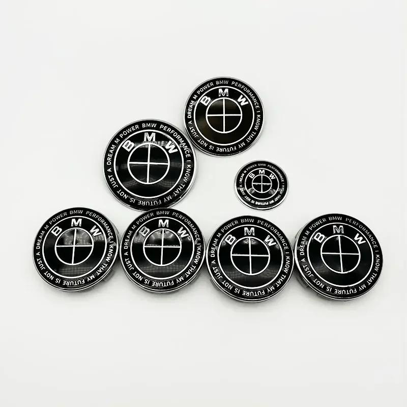 7 шт. Комплект Эмблема BMW 56 мм 68 мм Колпаки на центр колеса автомобиля 82 мм Значок на капот автомобиля 74 мм Логотип на крышку багажника 45 мм Наклейка на руль