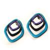 [H8203] — Дизайнерские серьги «Раскраска» с бирюзой