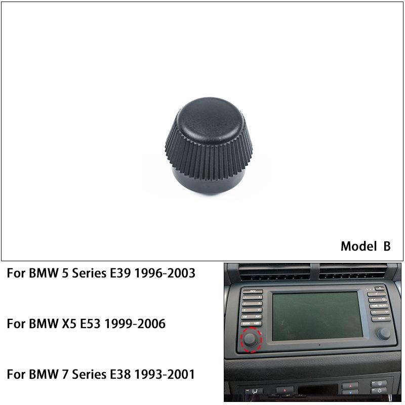 For Old BMW 3 5 7 Series Audio Switch Knob E39 E46 E66 Central Control CD Player Volume Knob Cover 1998-2006