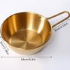 Round Rice Wine Bowl With Handle Stainless Steel Household Food Sauce Bowls Cups Tableware Dinnerware Kitchen Utensils