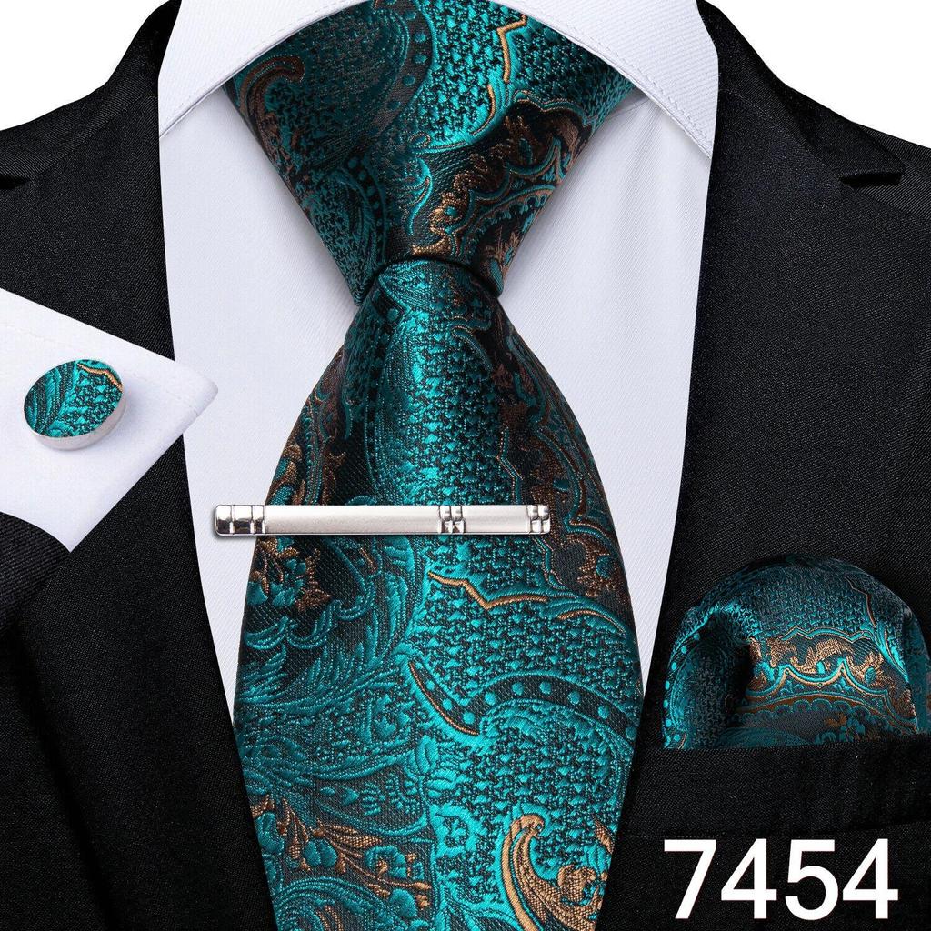 Набор для Мужчин: клетчатый галстук 8,5 см, клип и запонки в клетку