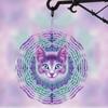 10 Inch Hanging Wind Chime with Vibrant Cat and Geometric Design 360 Degree Hook for Easy Installation Perfect for All Seasons Garden Decor