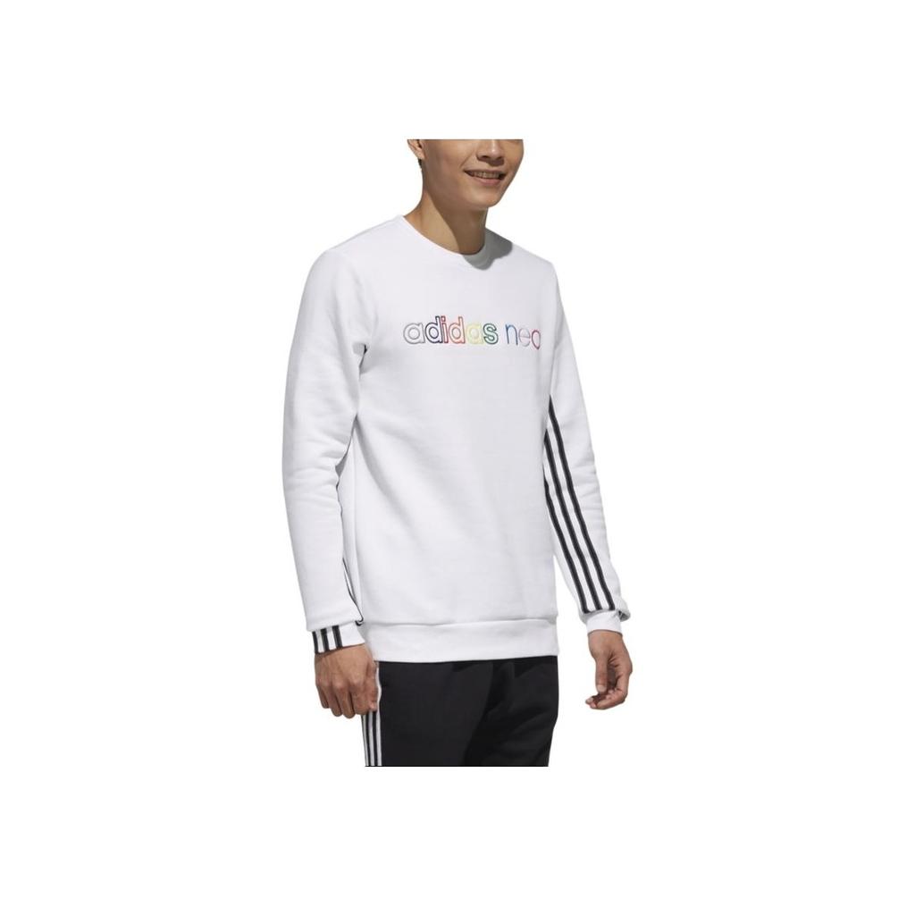 Adidas Толстовка с круглым вырезом и буквенным принтом, мужская толстовка белого цвета EH6433