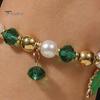 Браслет из клевера. День Святого Патрика Ирландские бисерные украшения со стеклянными бусинами и подвесками Браслет-талисман на удачу для праздничных торжеств Эластичный клевер