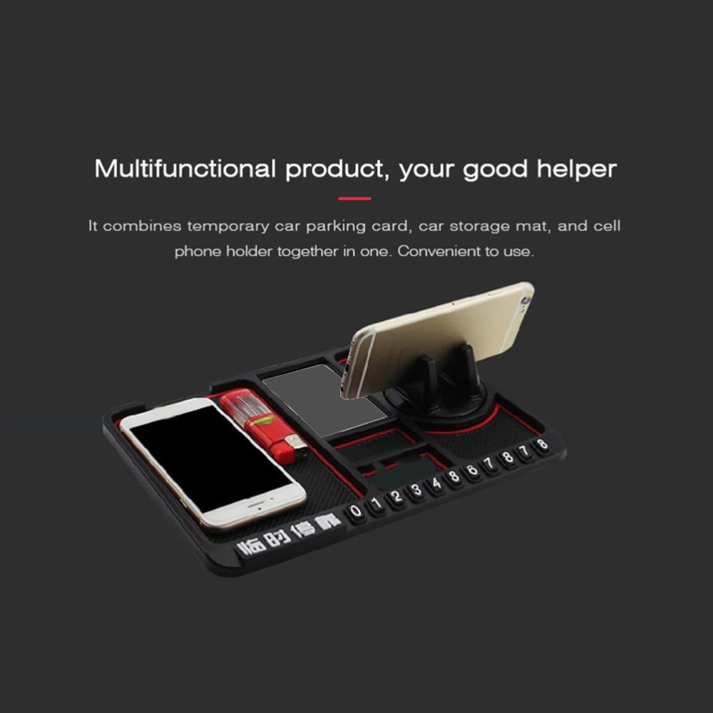 Multifunctional Car Phone Holder Silicone Dashboard Storage Pad Car Interior Dashboard
