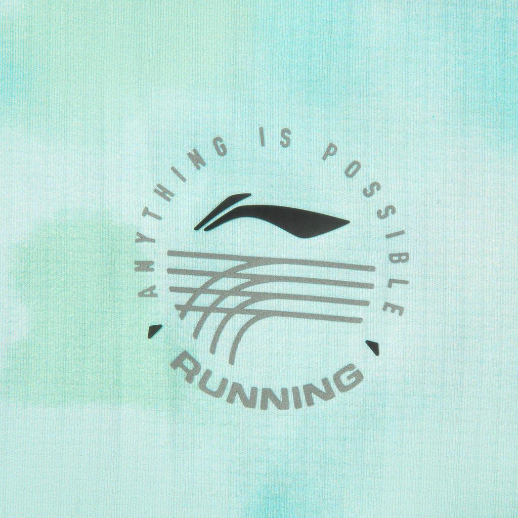 Li Ning Running Series Sport Leisure Color Block Simple Round Neck Pullover Printed Short Sleeve T-Shirt Men Tops ATSV091-2