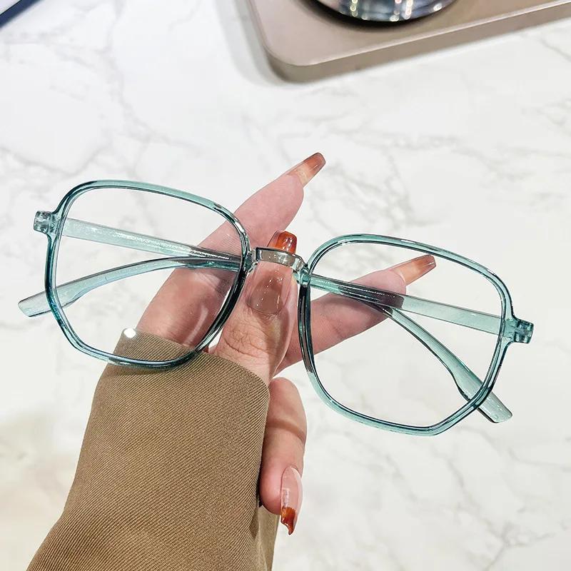 New Irregular Anti Blue Light Glasses Women'S Candy Flat Lens Ins Shades Large Frame Flat Lens