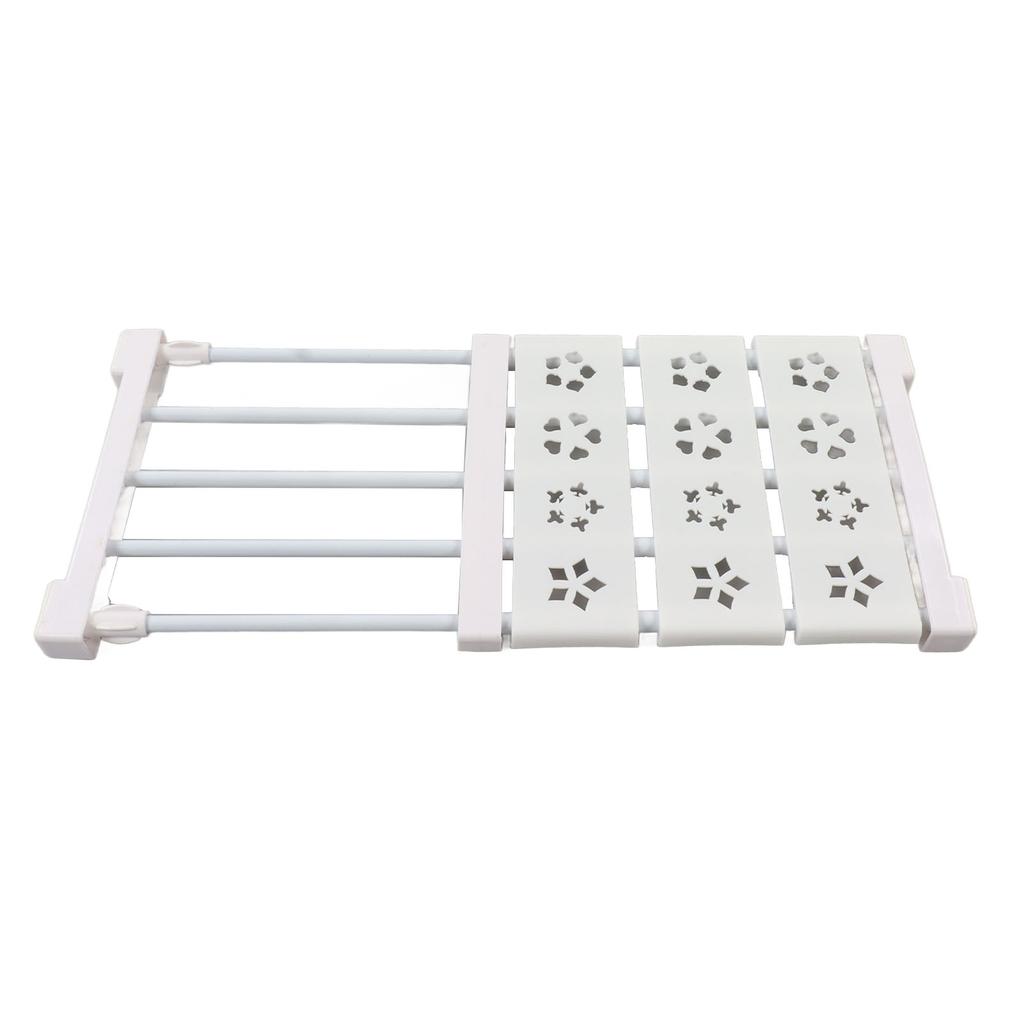 Белая раздвижная полка для шкафа с натяжением, без сверления, телескопическая полка для шкафа, органайзер, разделитель